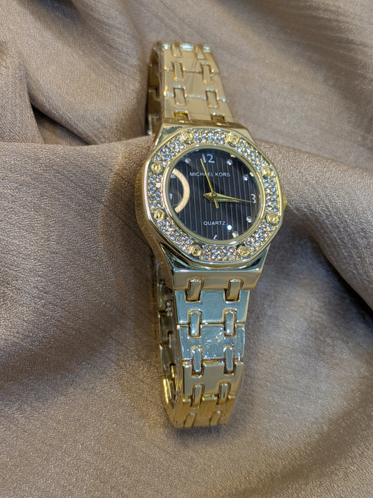 Michael Kors Gold Edition With Diamond Encrusted Bezel