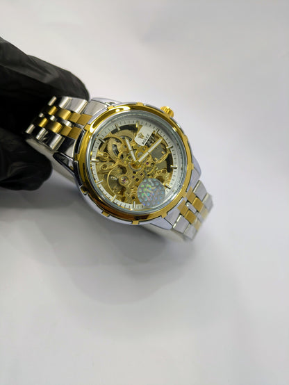 Rolex Two-Tone Style Skeleton Mechanical Dial(Automatic)