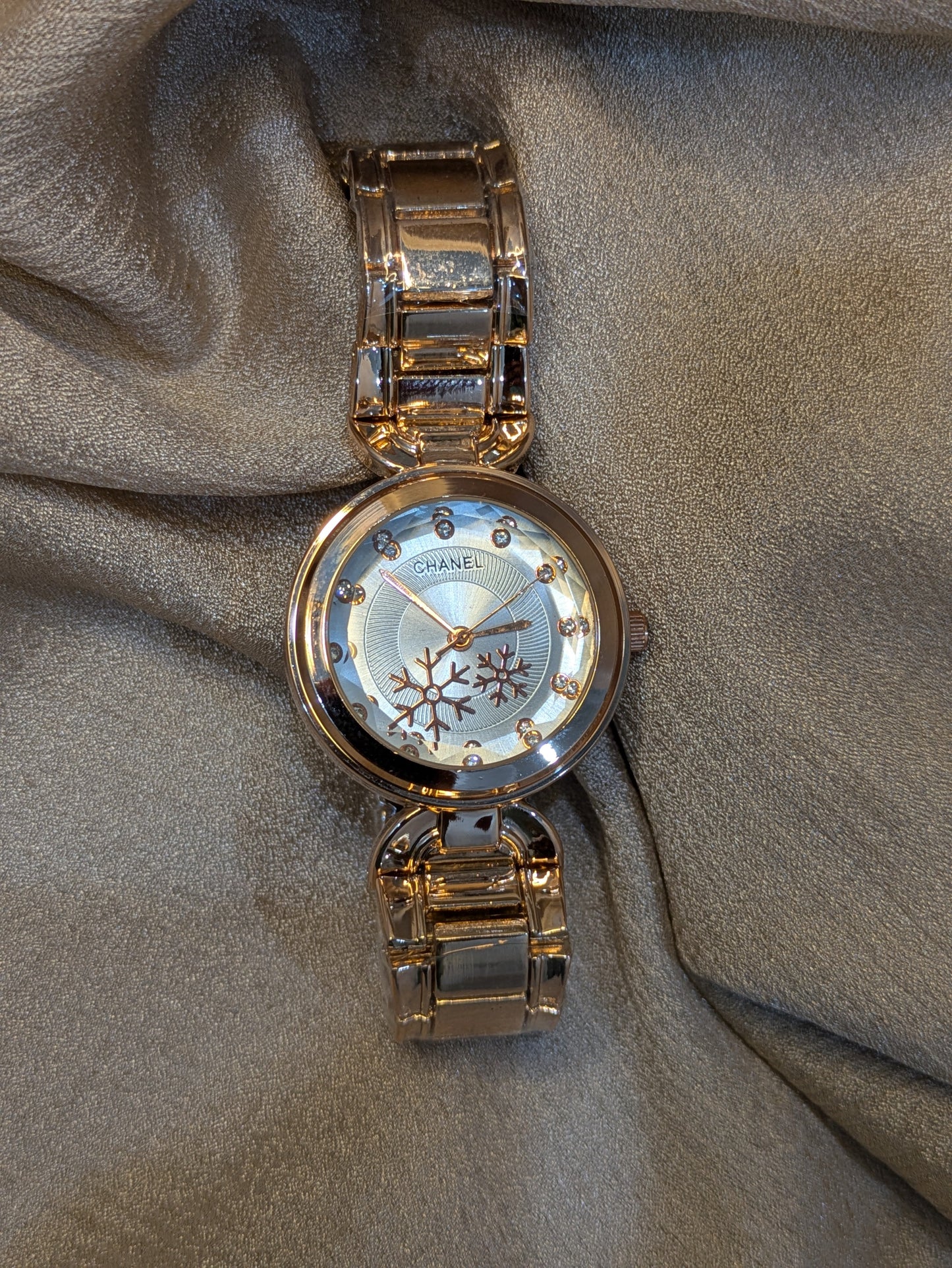 Chanel Rose Gold Snowflake Edition With Diamond Accents