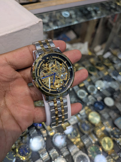 FiTron Two-Tone Style Skeleton Mechanical Dial(Automatic)