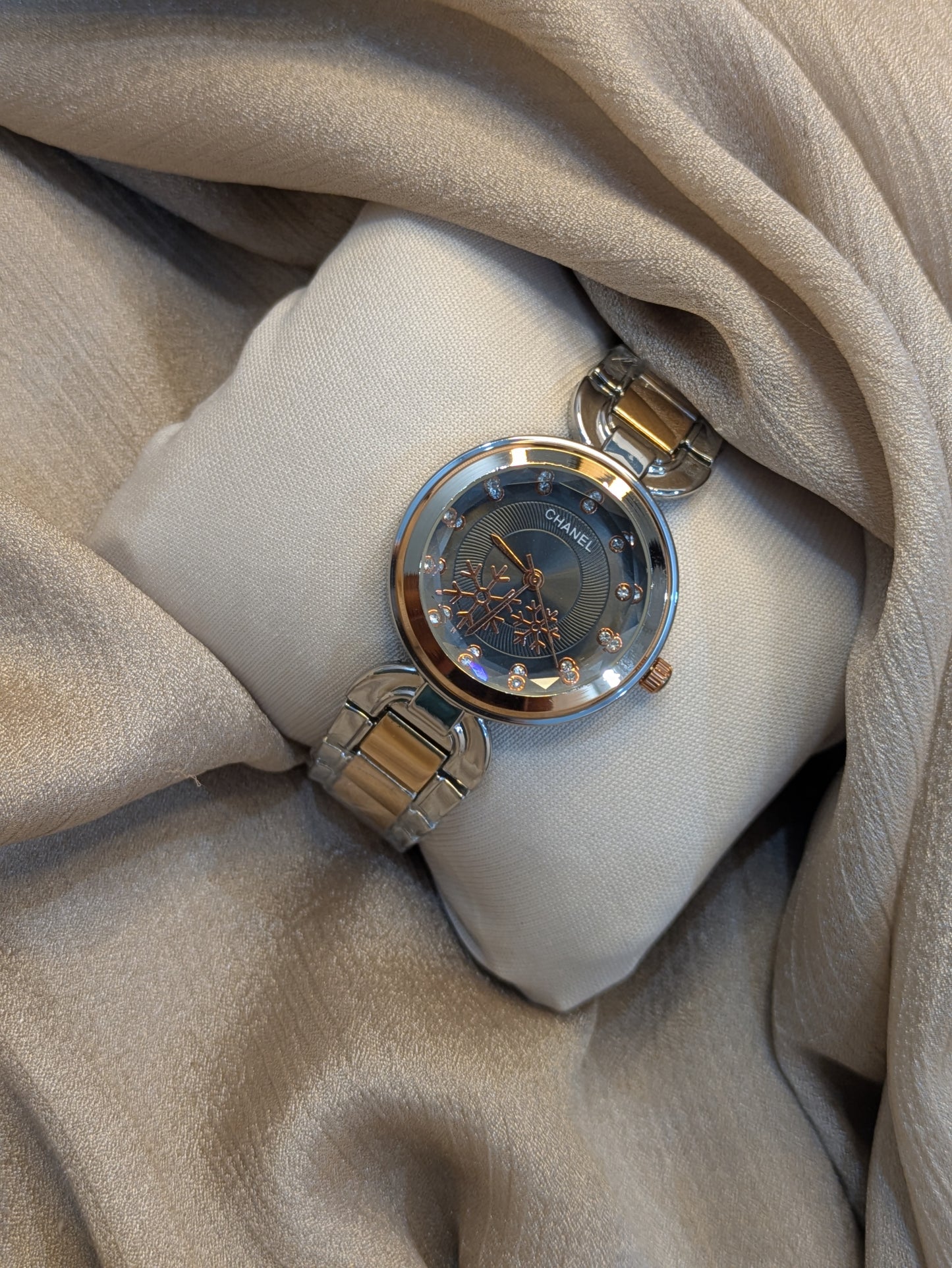 Chanel Two-Tone Snowflake Edition With Diamond Accents