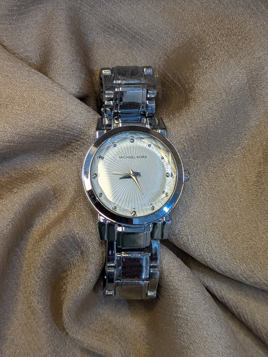 Michael Kors Silver Octagonal Diamond Bezel Edition