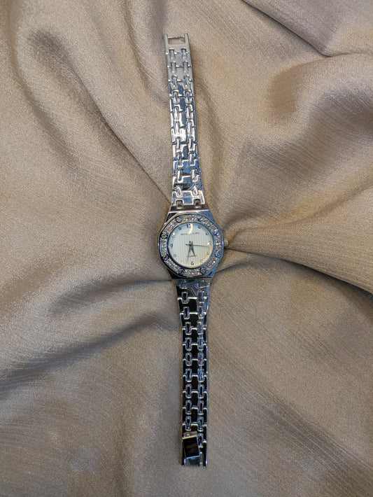 Michael Kors Silver Edition With Diamond Encrusted Bezel