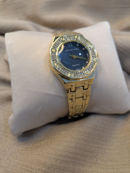 Michael Kors Gold Edition With Diamond Encrusted Bezel