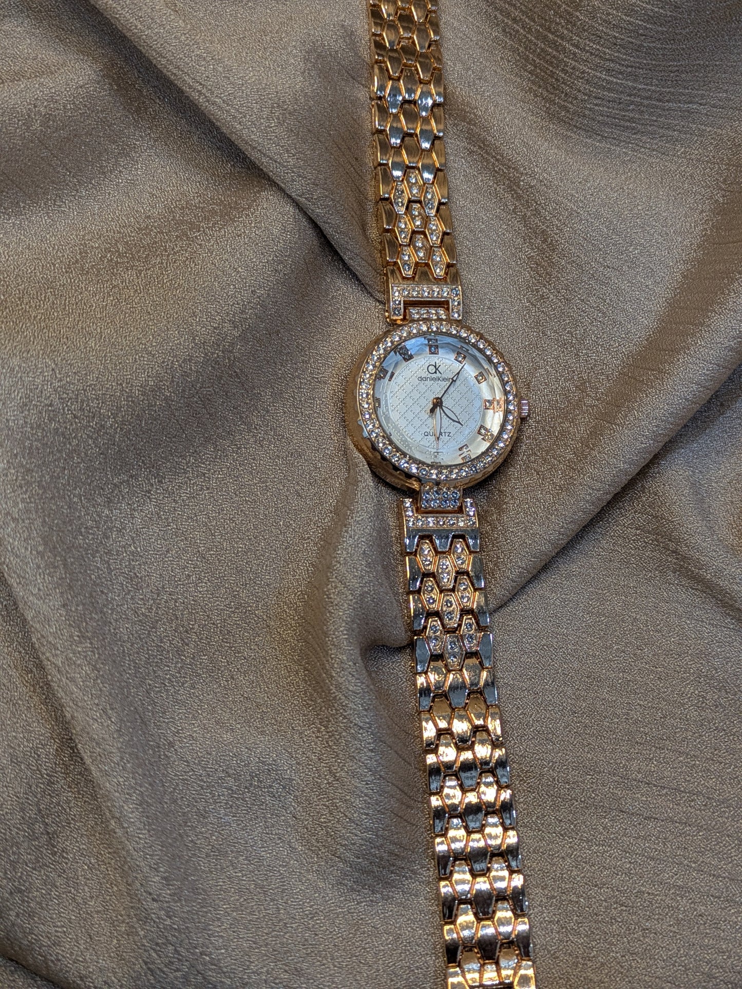 Daniel Klein Rose Gold Edition With Diamond Encrusted Bezel & Strap
