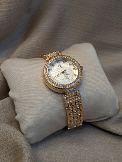 Daniel Klein Rose Gold Edition With Diamond Encrusted Bezel & Strap