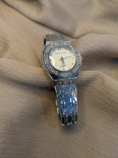 Michael Kors Silver Edition With Diamond Encrusted Bezel