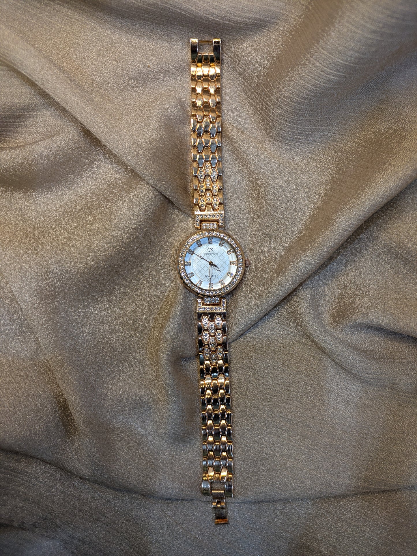 Daniel Klein Rose Gold Edition With Diamond Encrusted Bezel & Strap
