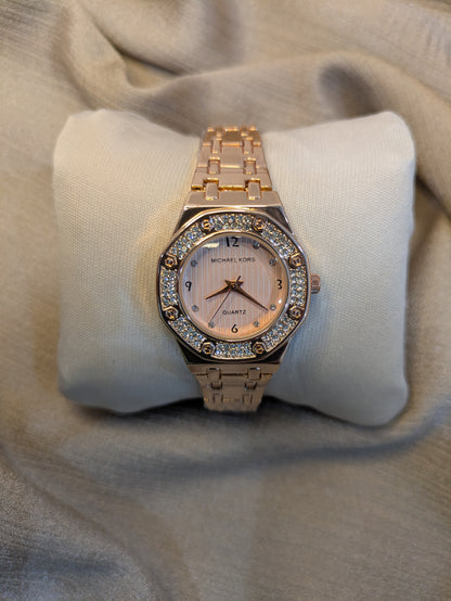 Michael Kors Rose Gold Edition With Diamond Encrusted Bezel