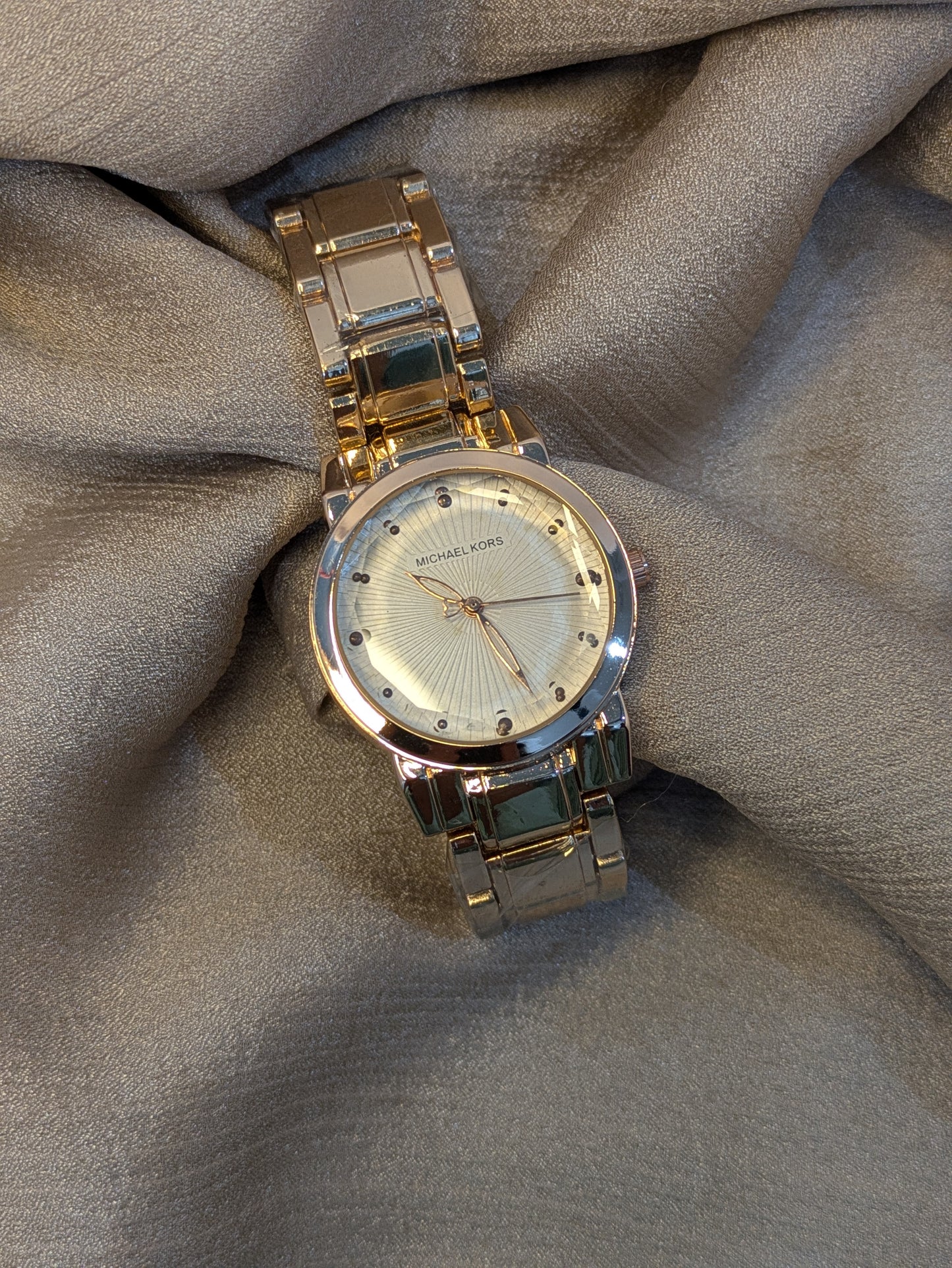 Michael Kors Gold Octagonal Diamond Bezel Edition
