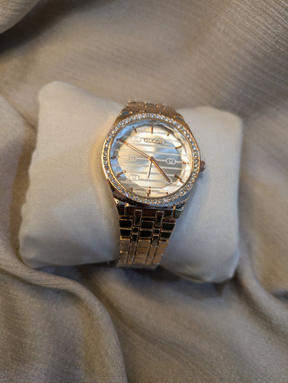 Gucci Gold Edition Diamond Encrusted Bezel & Patterned Design