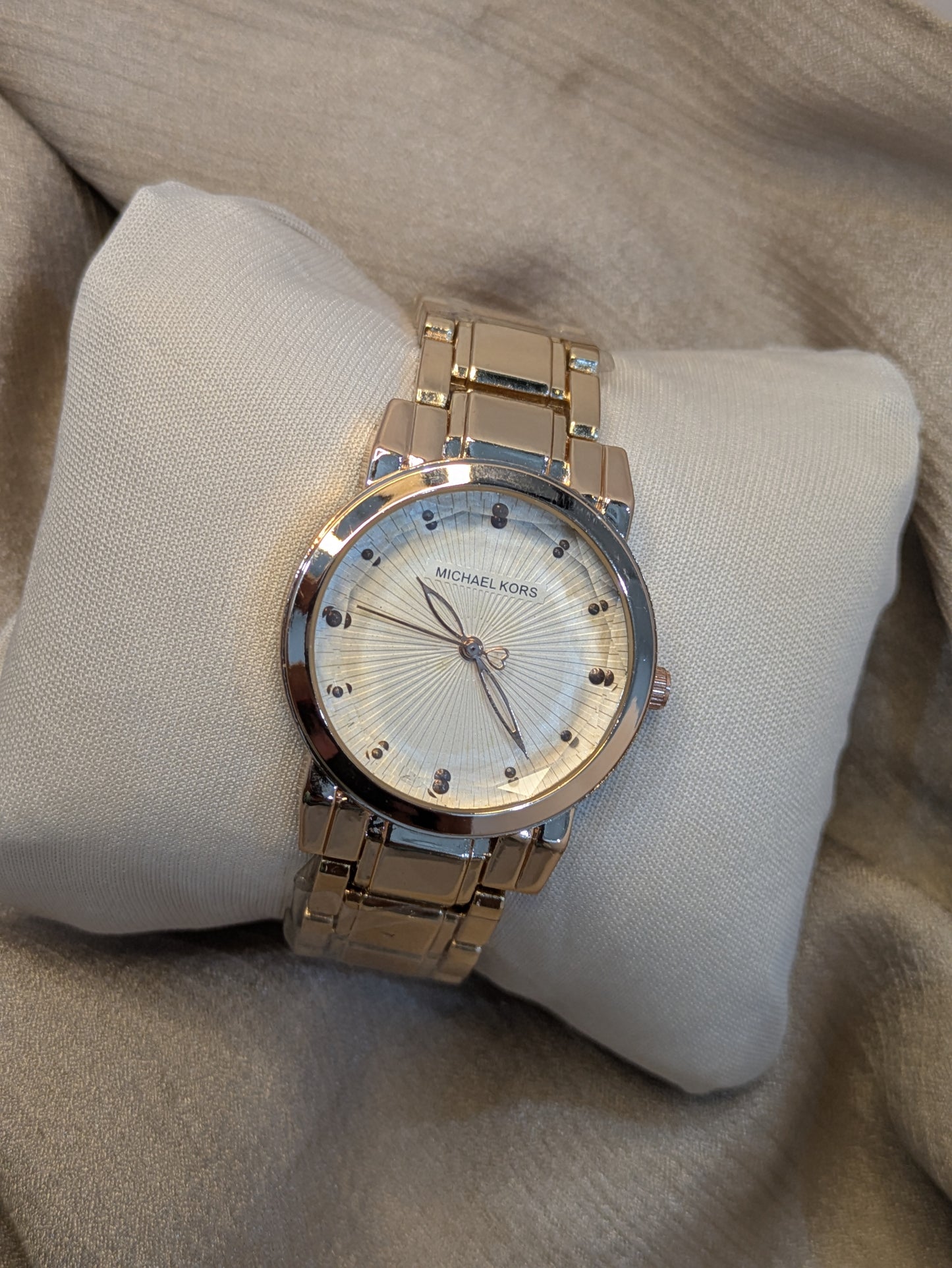 Michael Kors Gold Octagonal Diamond Bezel Edition