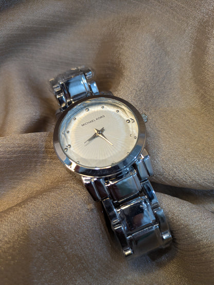 Michael Kors Silver Octagonal Diamond Bezel Edition