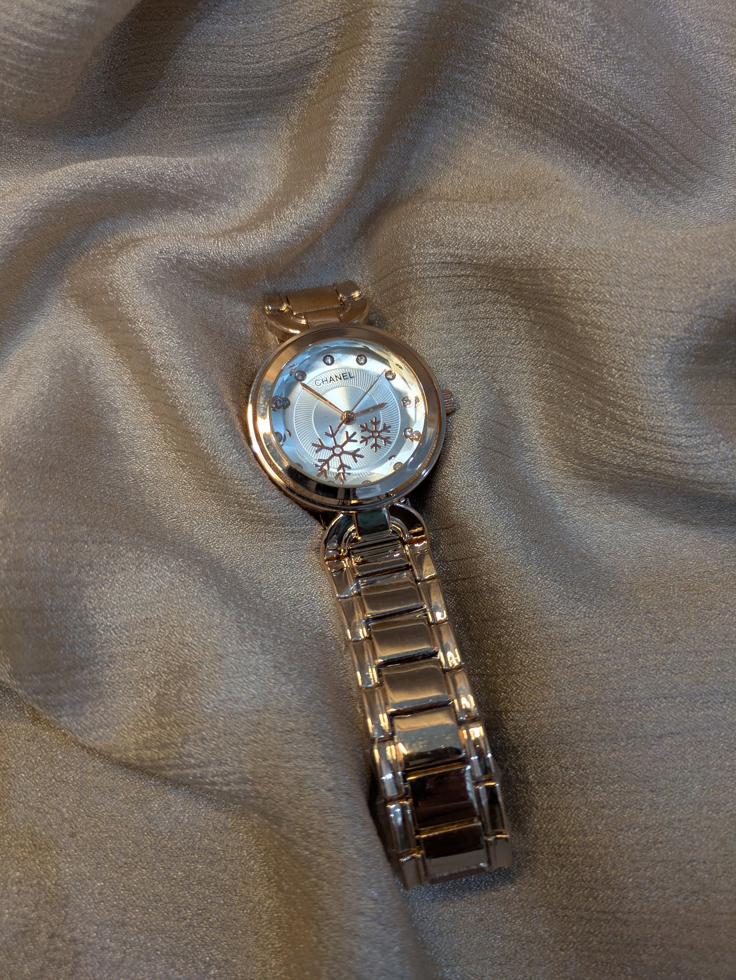 Chanel Rose Gold Snowflake Edition With Diamond Accents