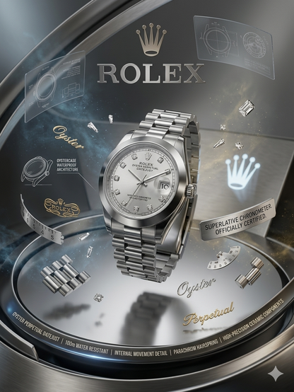 Rolex Jubilee Bracelet Two-Tone With Diamond Index Dial With Date