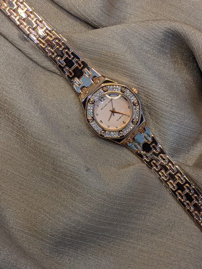 Michael Kors Rose Gold Edition With Diamond Encrusted Bezel