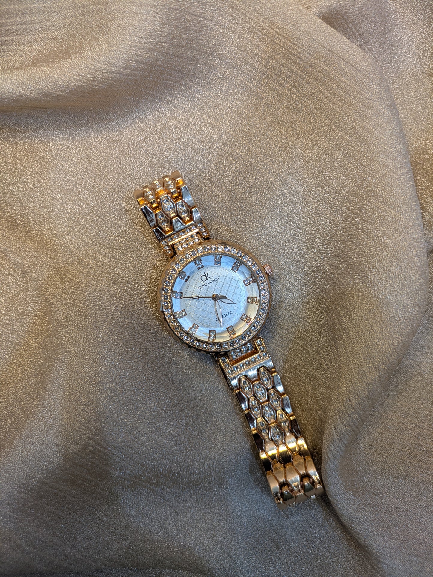 Daniel Klein Rose Gold Edition With Diamond Encrusted Bezel & Strap