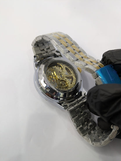 Rolex Two-Tone Style Skeleton Mechanical Dial(Automatic) With Date