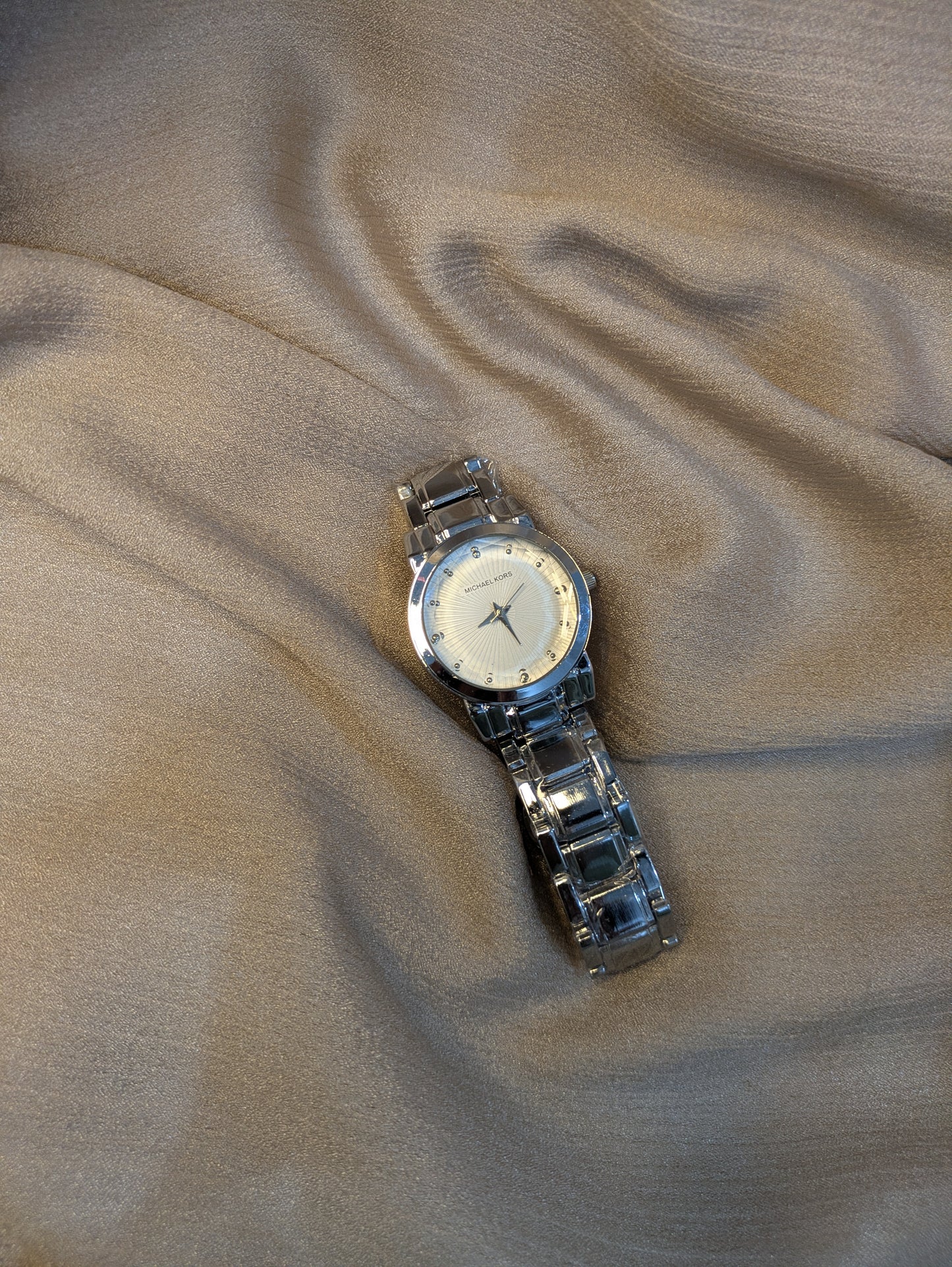 Michael Kors Silver Octagonal Diamond Bezel Edition