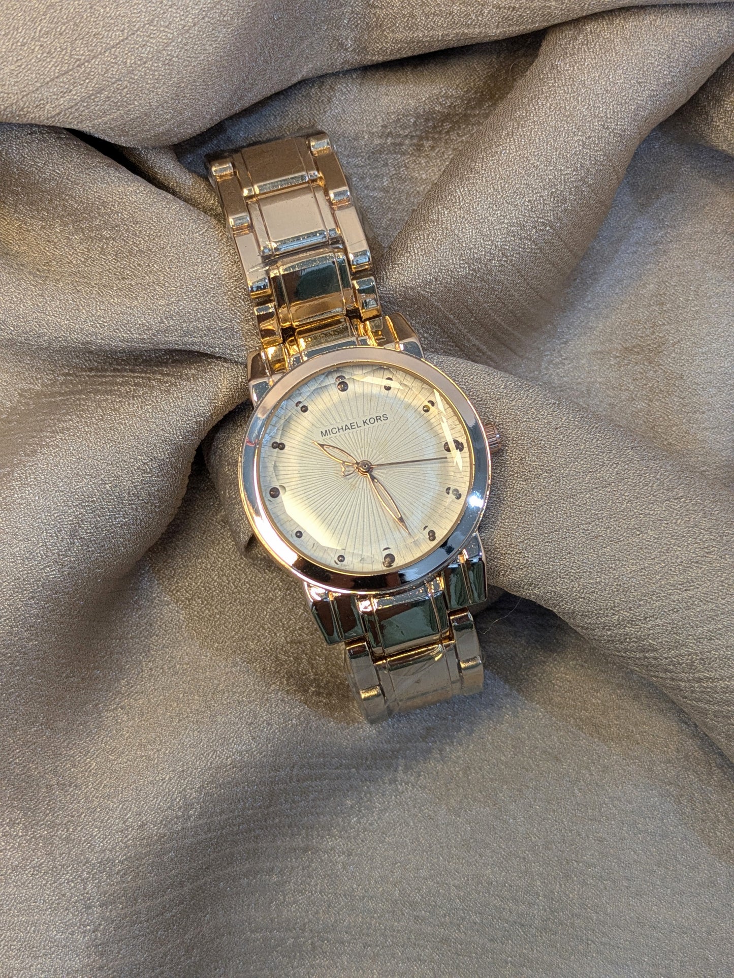 Michael Kors Gold Octagonal Diamond Bezel Edition