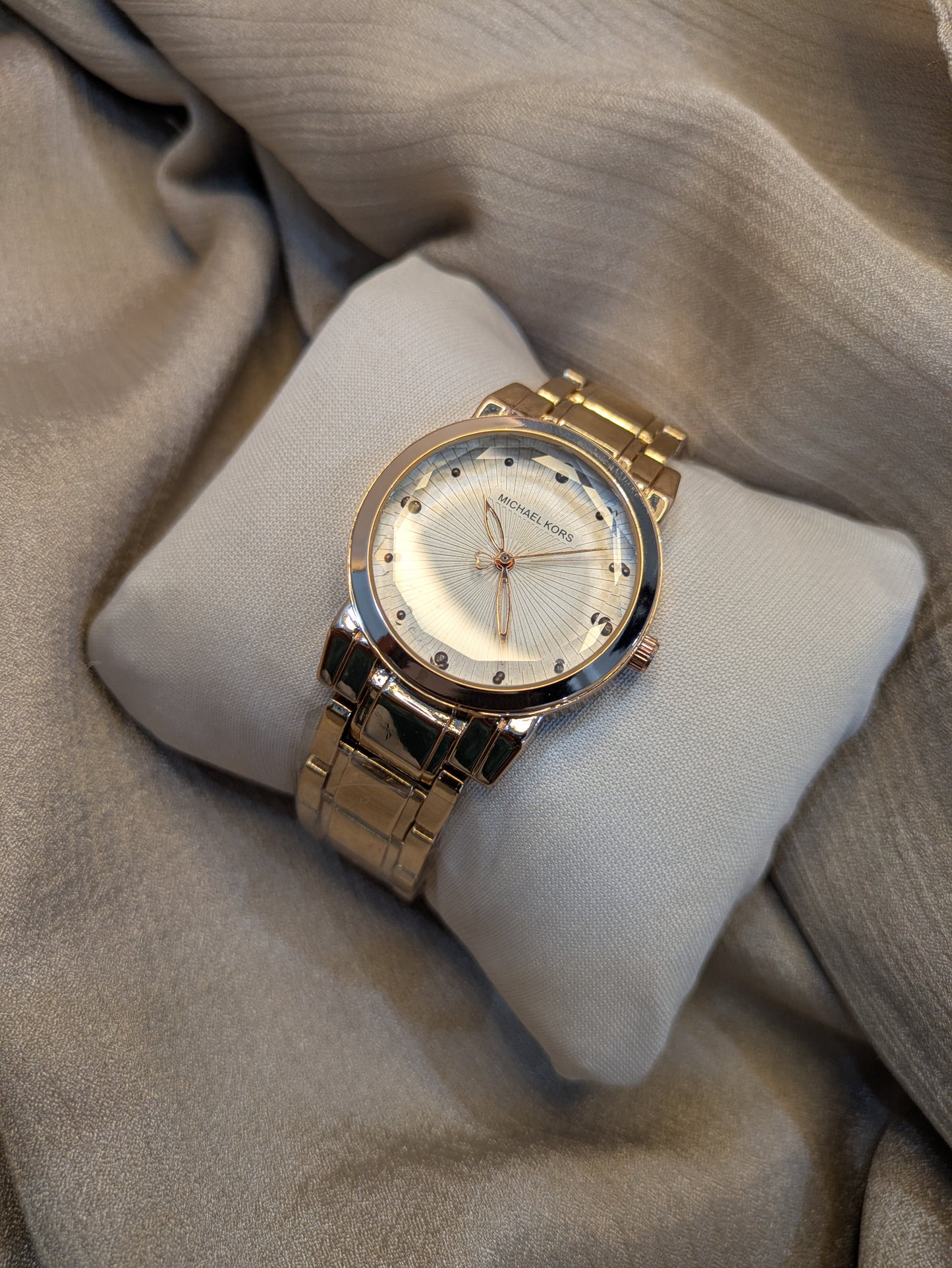 Michael Kors Gold Octagonal Diamond Bezel Edition