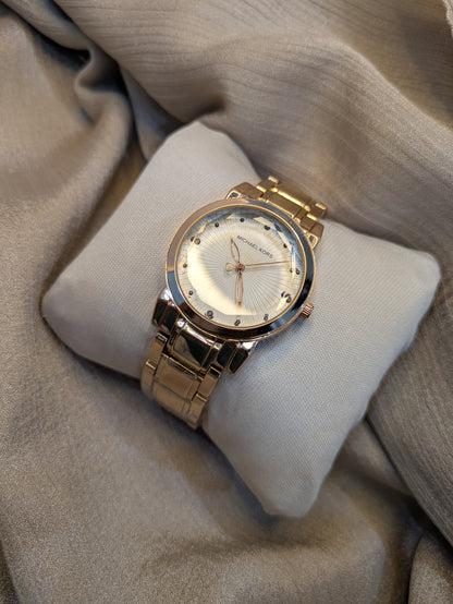 Michael Kors Gold Octagonal Diamond Bezel Edition