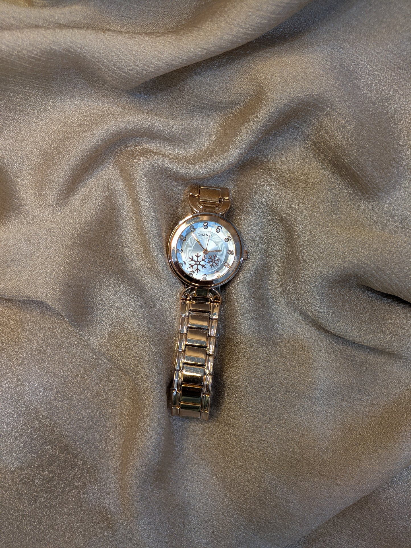 Chanel Rose Gold Snowflake Edition With Diamond Accents