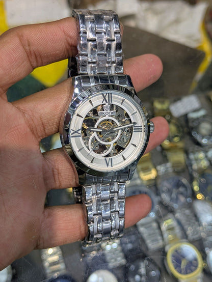 Silver Skone in Roman Style Skeleton Mechanical Dial (Automatic)