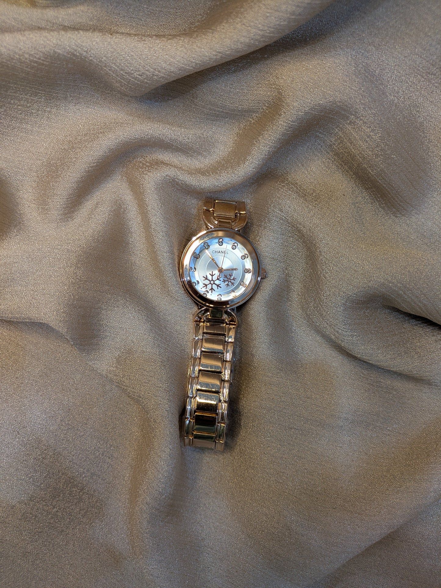 Chanel Rose Gold Snowflake Edition With Diamond Accents