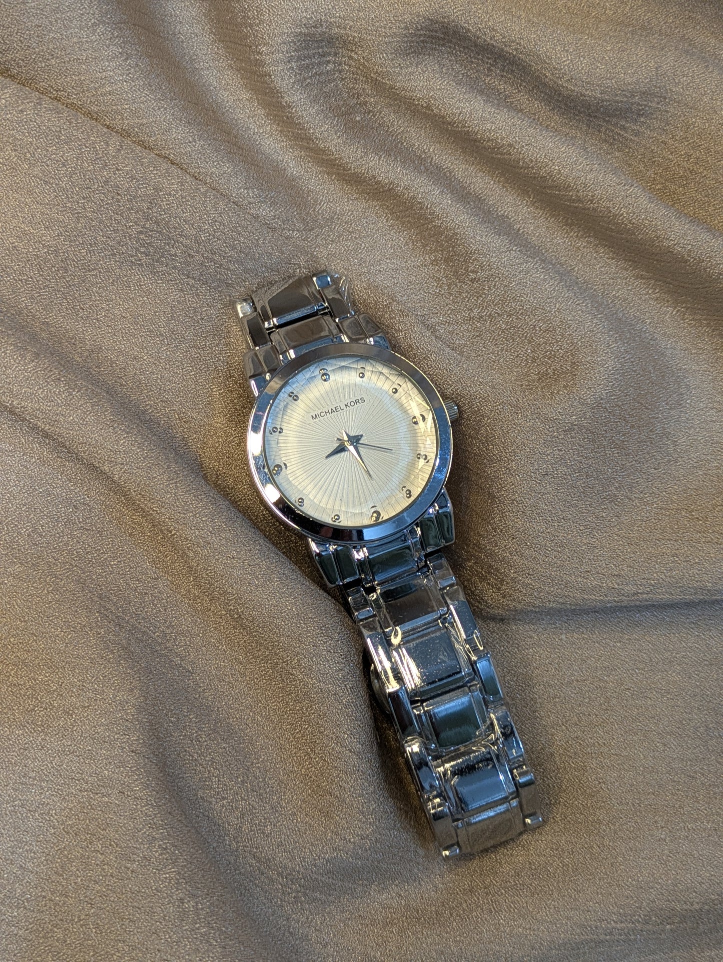 Michael Kors Silver Octagonal Diamond Bezel Edition