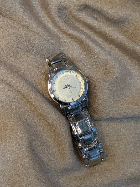 Michael Kors Silver Octagonal Diamond Bezel Edition