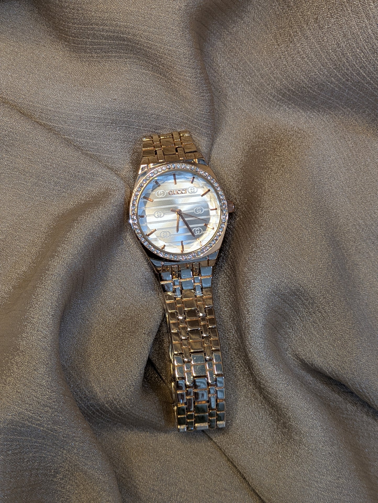 Gucci Gold Edition Diamond Encrusted Bezel & Patterned Design
